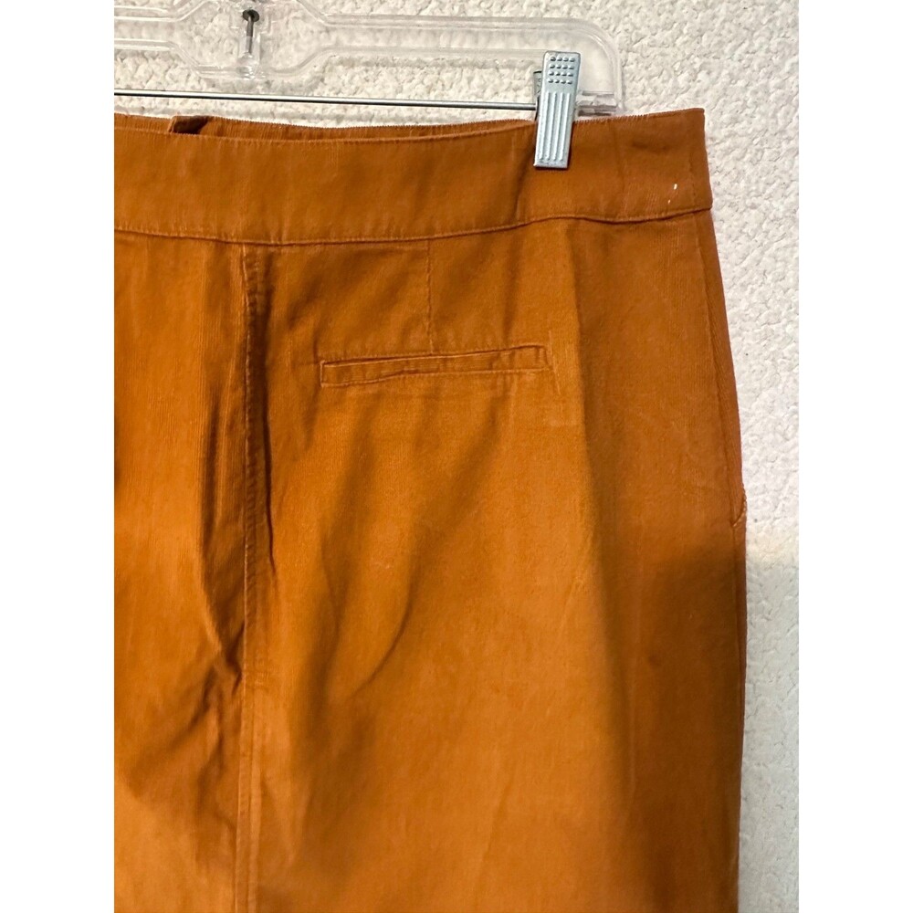 GARNET HILL‎ Corduroy Skirt Size 12 Mustard Brown - Picture 8 of 15